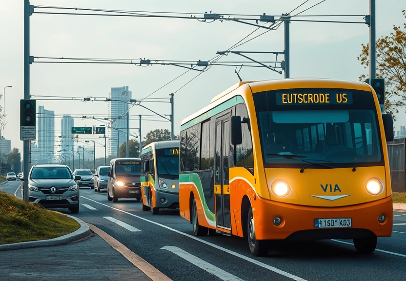 Representação visual: Transporte sustentável: inovações em mobilidade elétrica e o papel da IA na redução das emissões